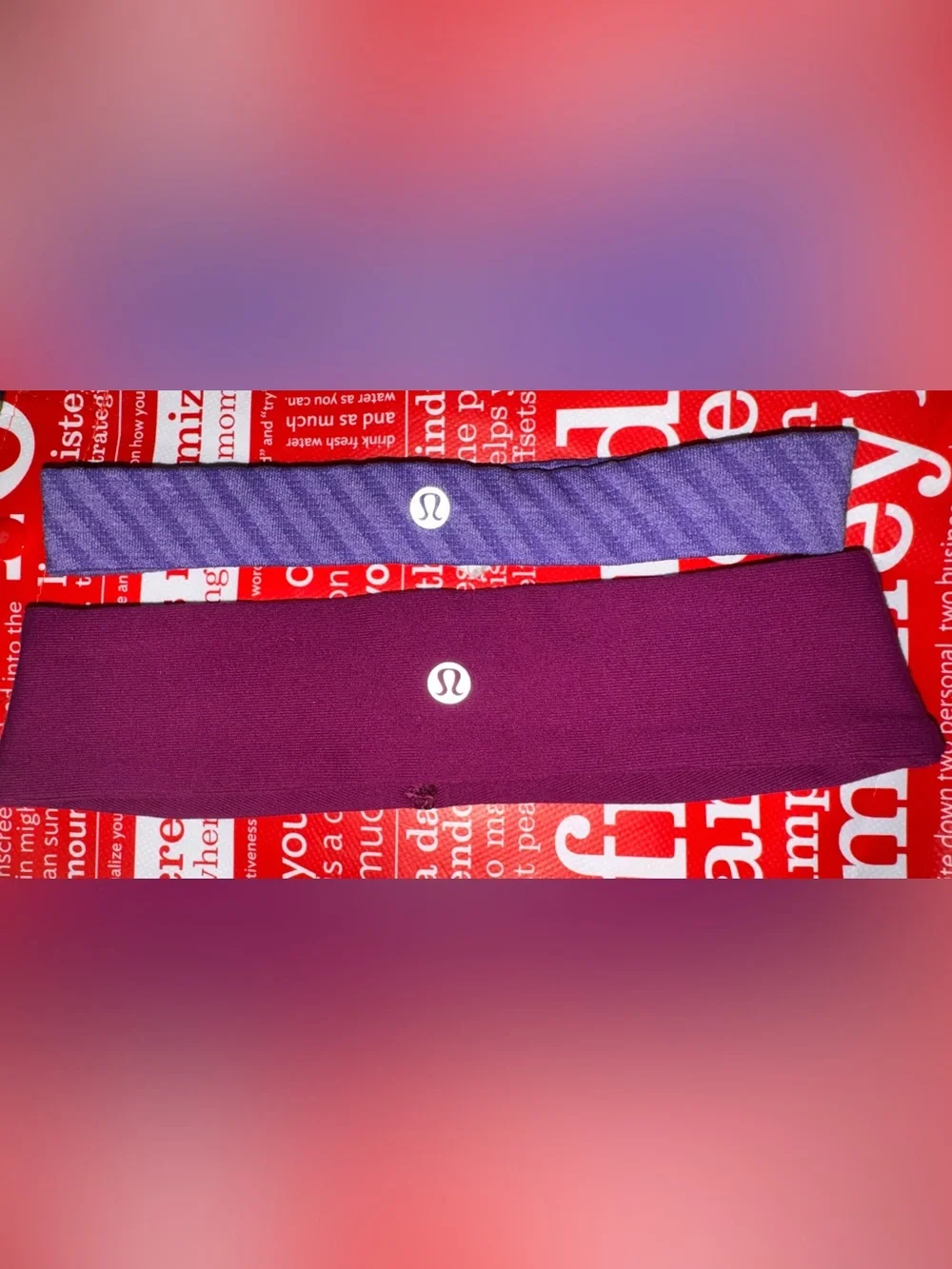 NWOT 2️⃣ Lululemon Purple Headbands + Tote Bag